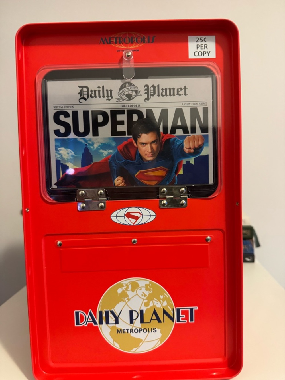 Daily Planet Superman Red News Popcorn Tin